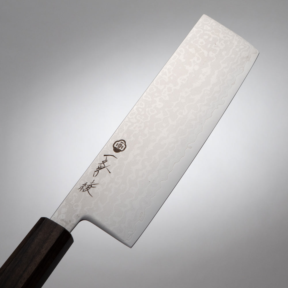 一文字 綾 VG10 ダマスカス 菜切包丁 灰檀柄