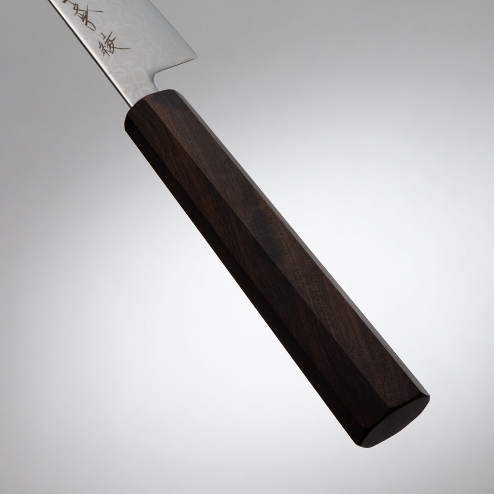 一文字 綾 VG10 ダマスカス 和式ペティナイフ 灰檀柄