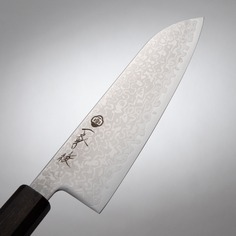 一文字 綾 VG10 ダマスカス 和式三徳包丁 灰檀柄