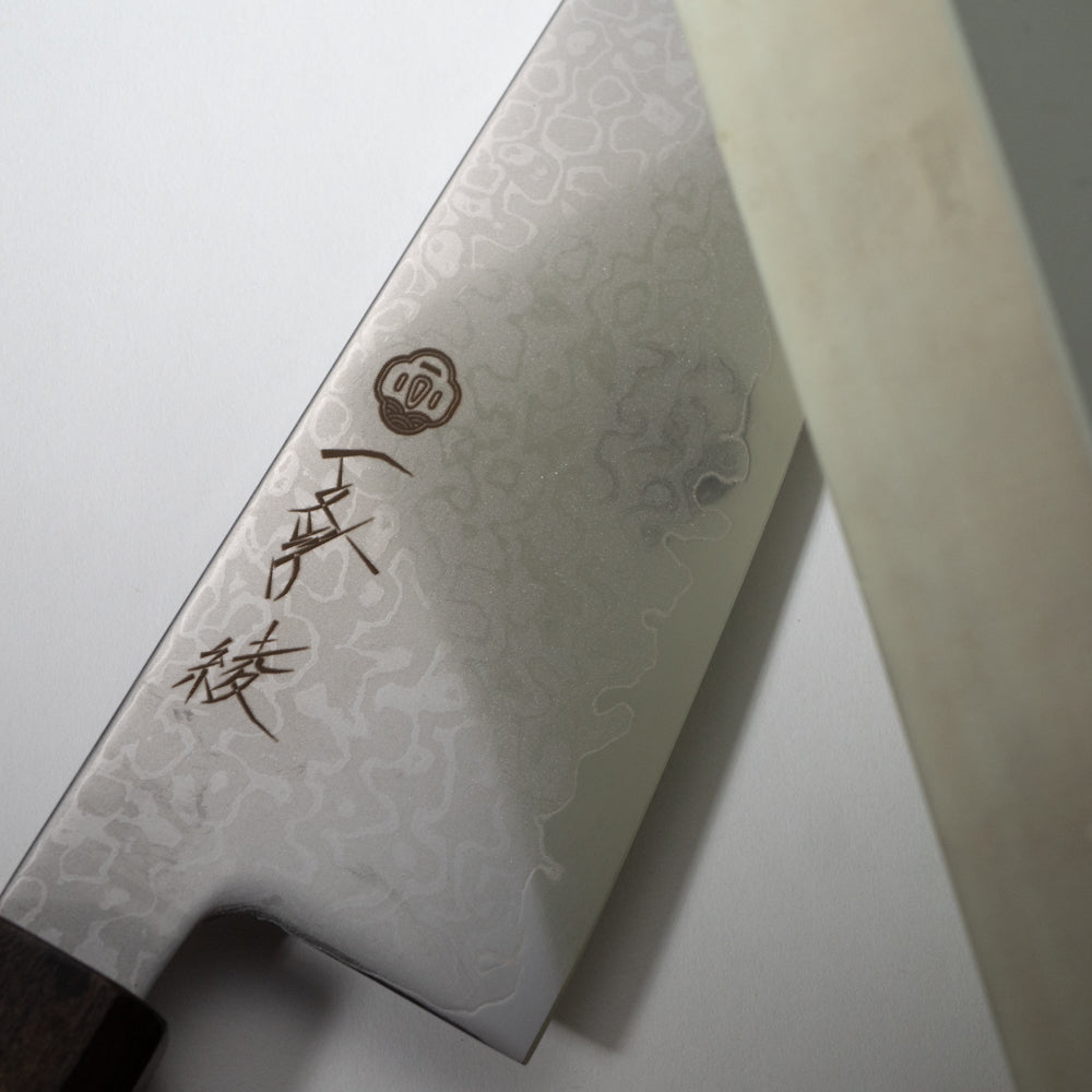 一文字 綾 VG10 ダマスカス 和式三徳包丁 灰檀柄