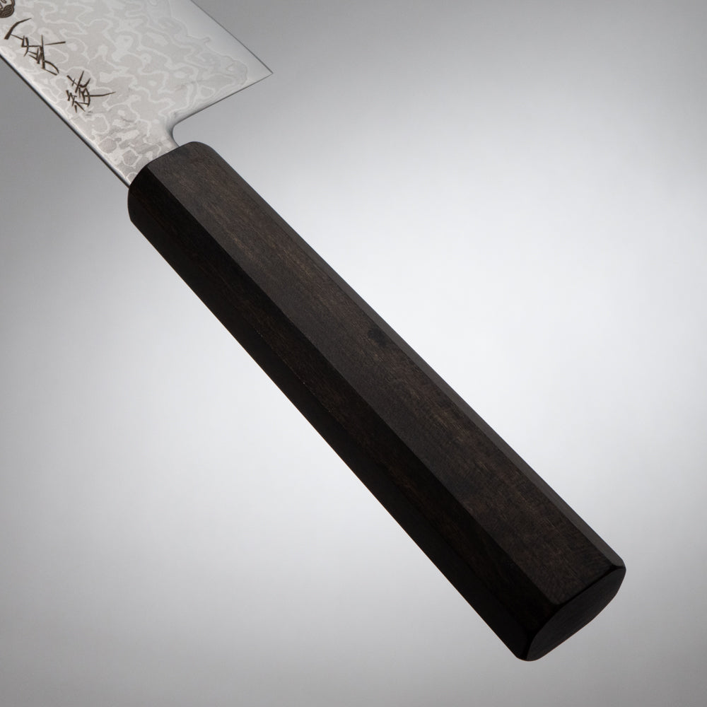 一文字 綾 VG10 ダマスカス 和式三徳包丁 灰檀柄