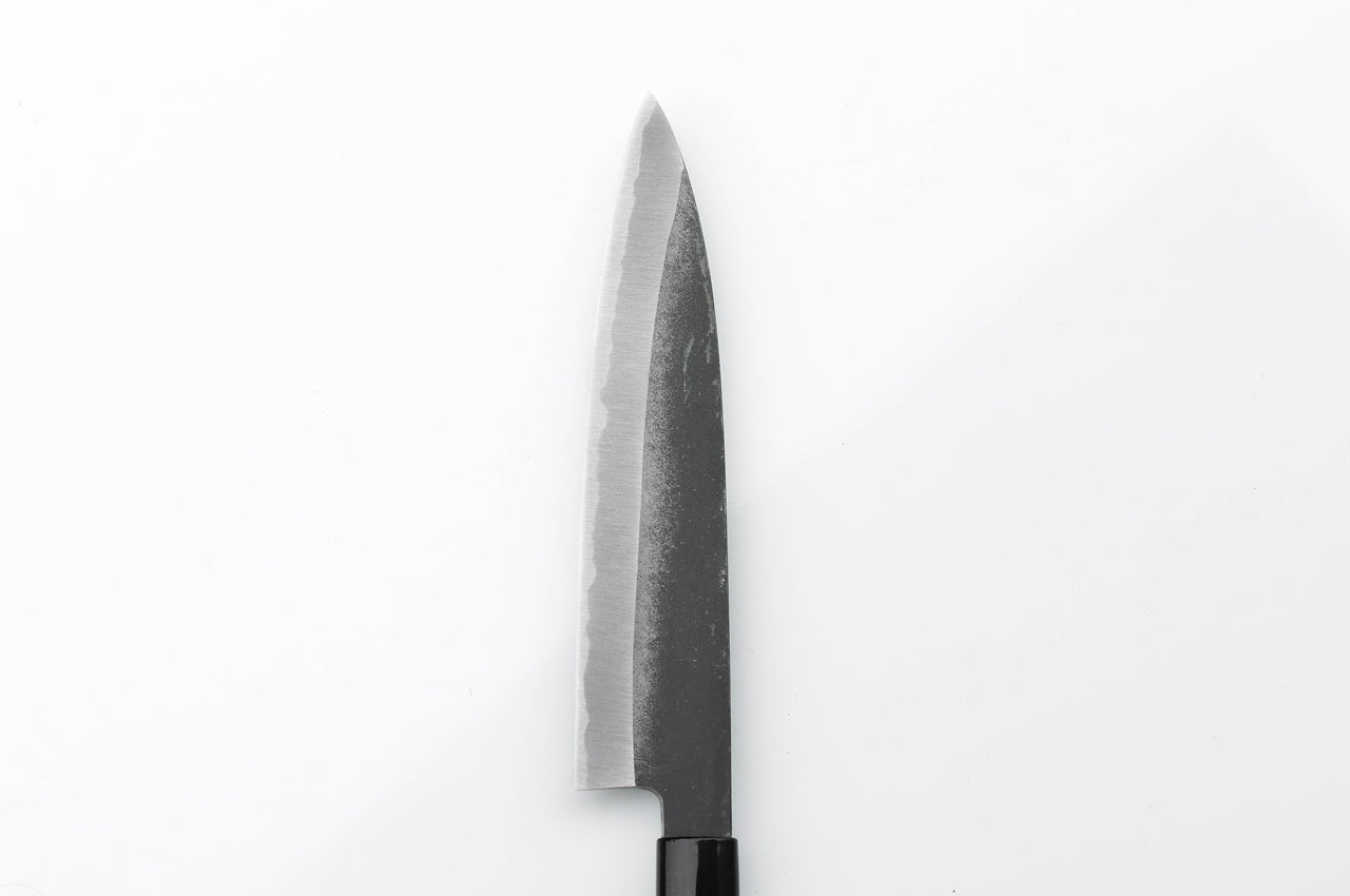 一文字 嶺 白二鋼 黒打 和式牛刀