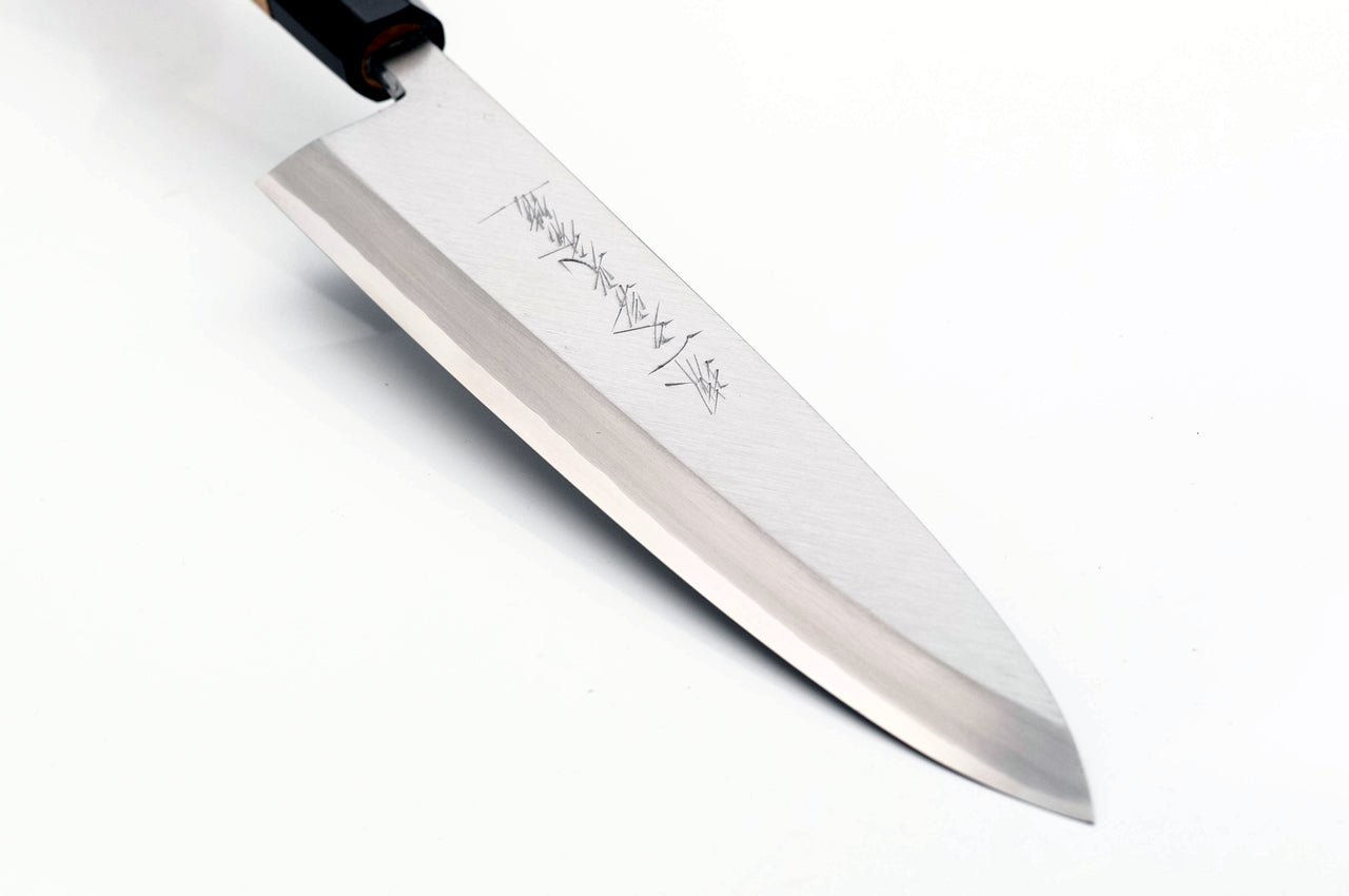 堺一文字光秀 白銀 霞研 身卸包丁 鞘付き