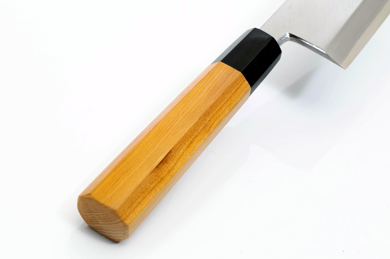 堺一文字光秀 白銀 霞研 身卸包丁 鞘付き