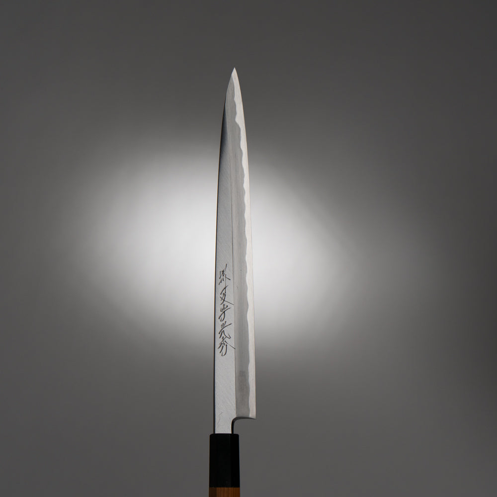 堺一文字光秀 白一鋼 紋鍛錬 ふぐ引き包丁