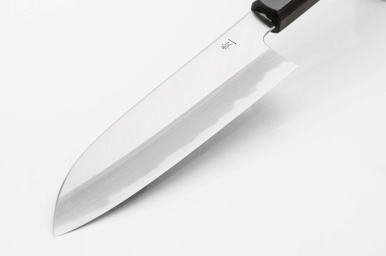 煌 青一鋼 黒呂柄 和式三徳包丁 180mm