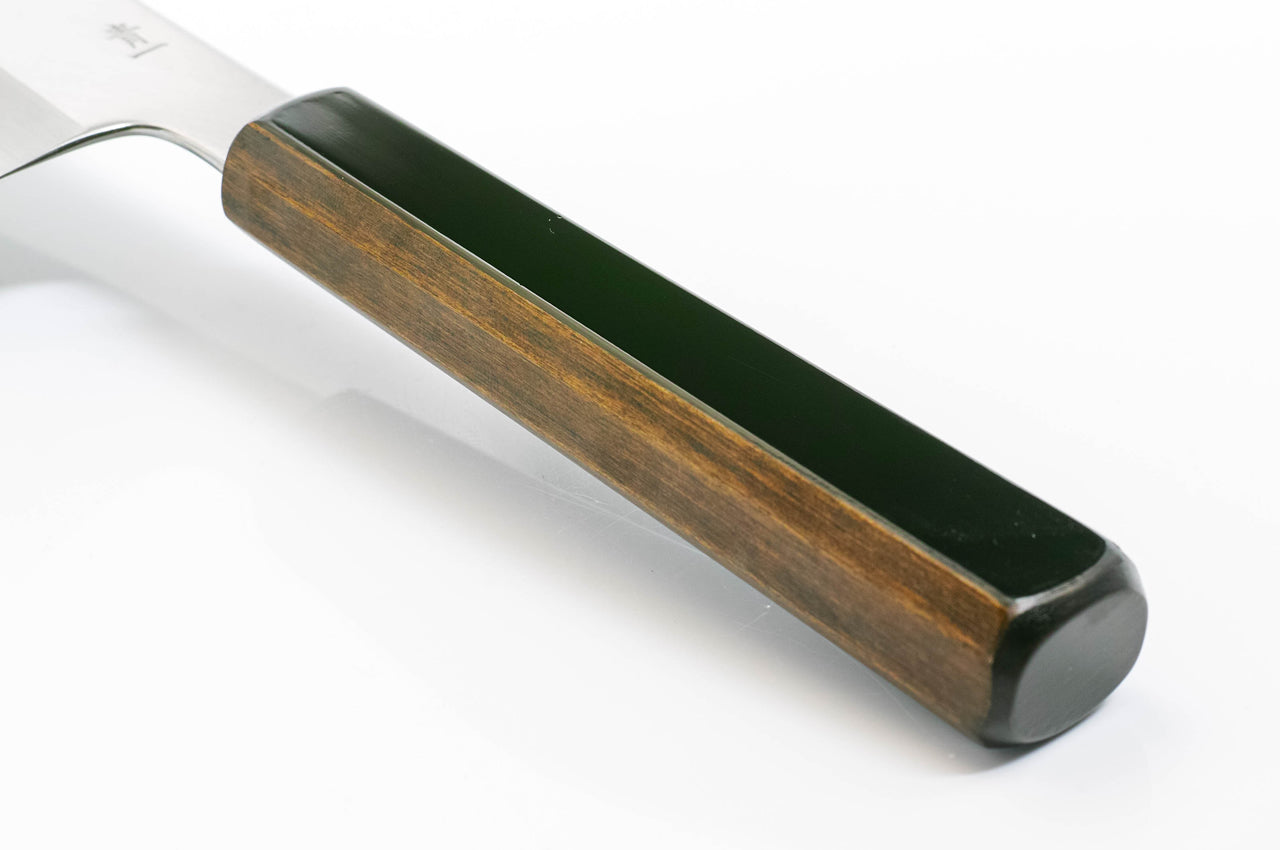 煌 青一鋼 黒呂柄 和式三徳包丁 180mm