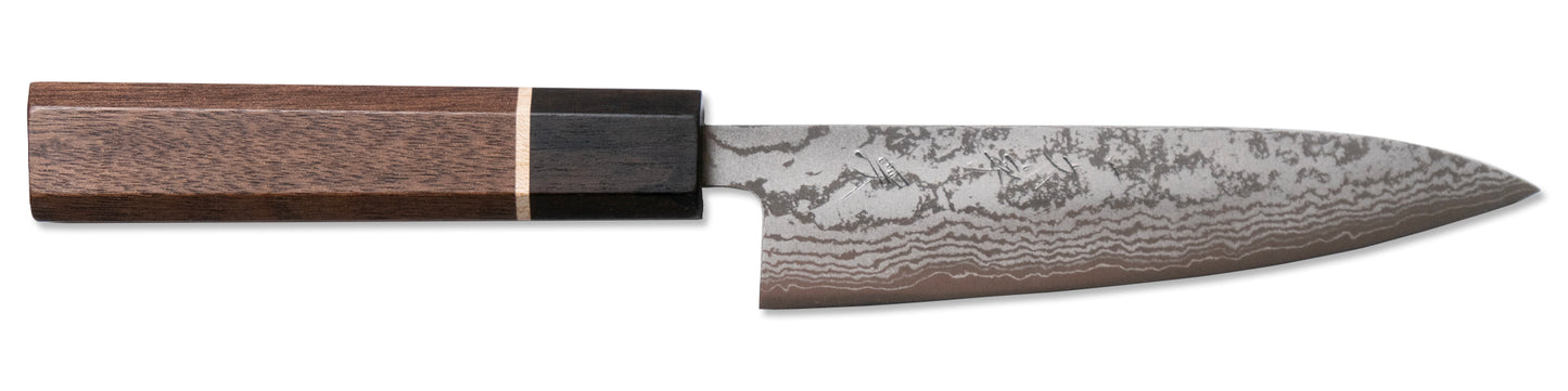 一文字 渓 VG10 墨流 ウォールナット柄 和式ペティ