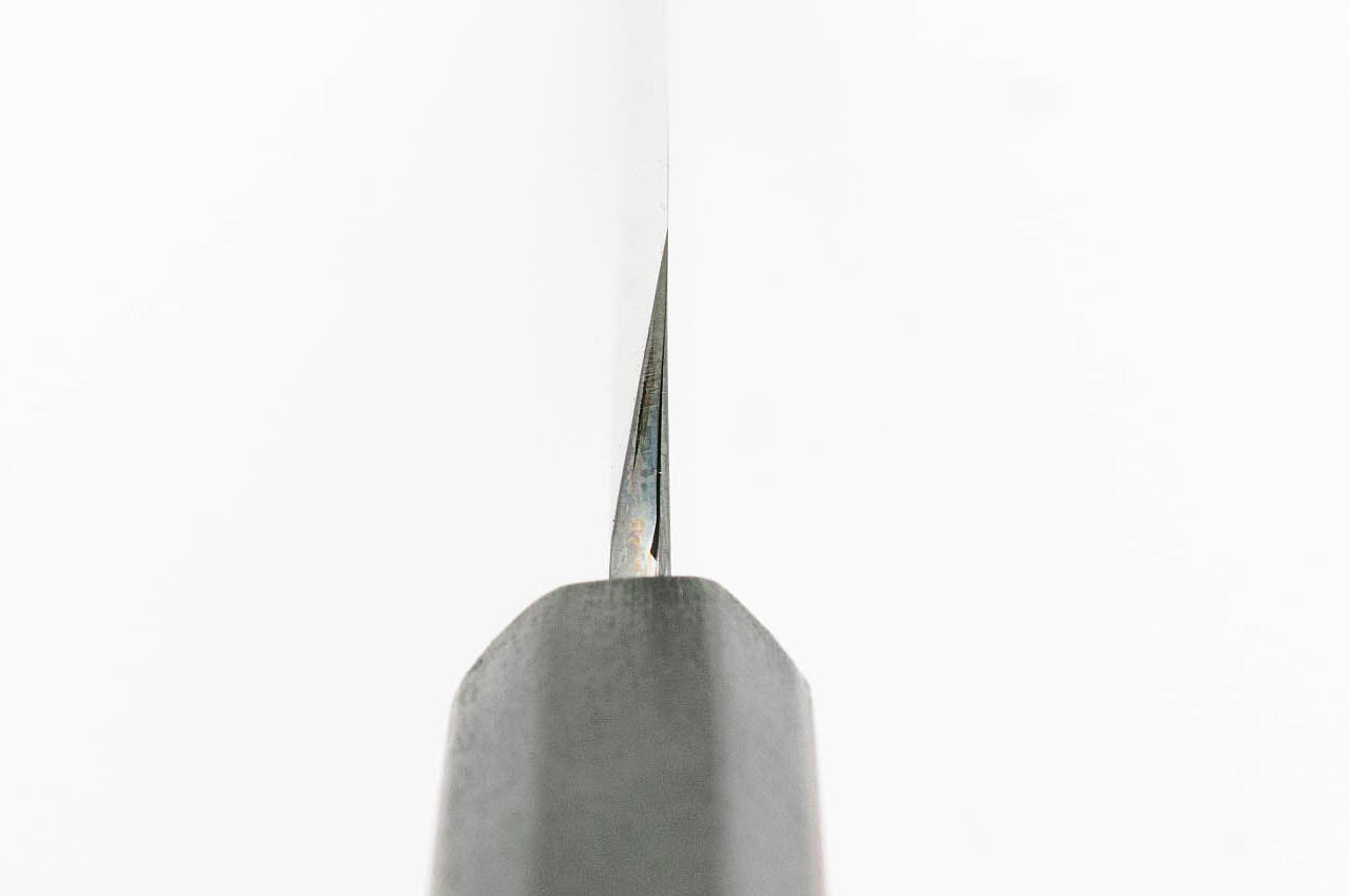 煌 白一鋼 鏡面仕上 赤呂柄 柳刃包丁