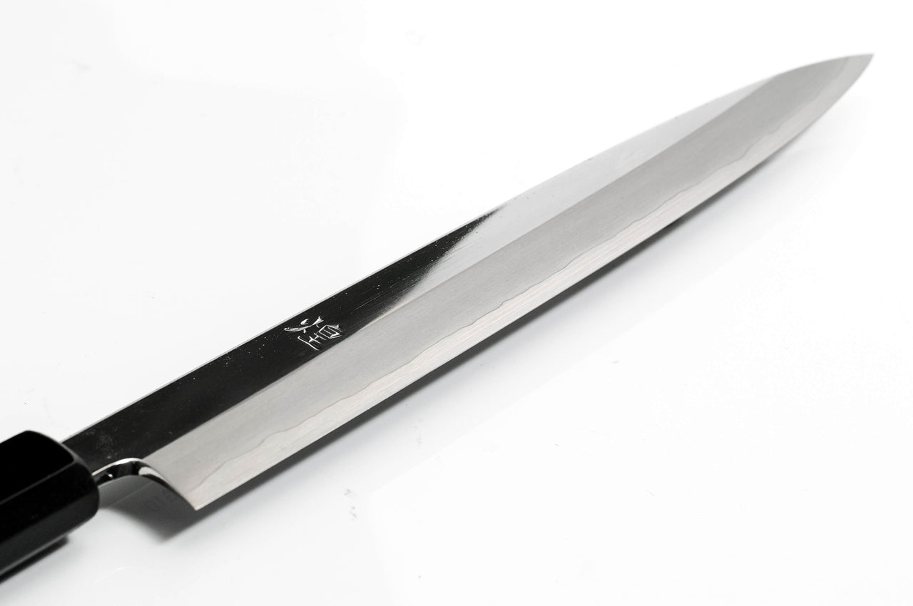 煌 V金10号 鏡面仕上 漆塗り錫ちらし柄 柳刃包丁