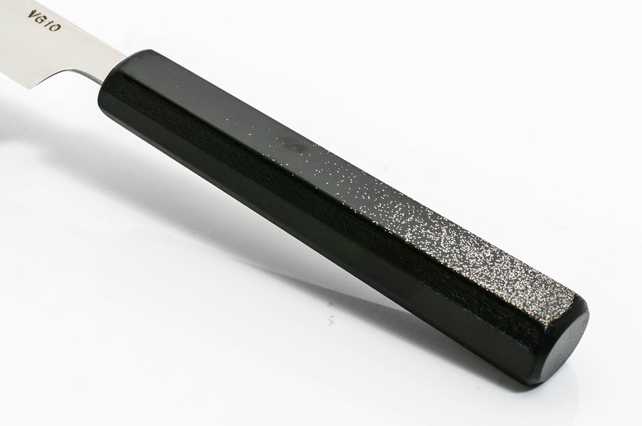 煌 V金10号 鏡面仕上 漆塗り錫ちらし柄 柳刃包丁