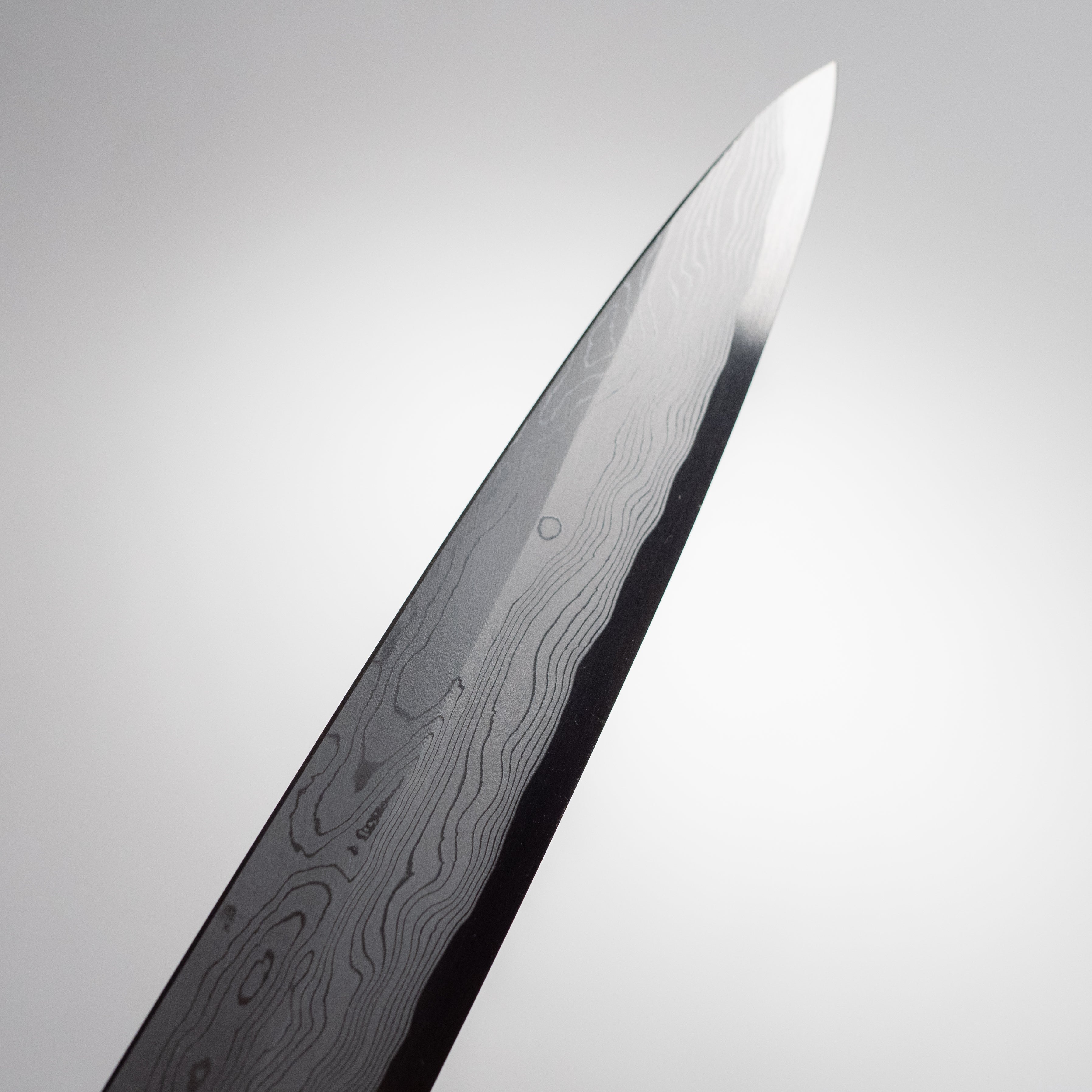 中川作 煌 青一鋼 墨流し 柳刃包丁 鞘付き