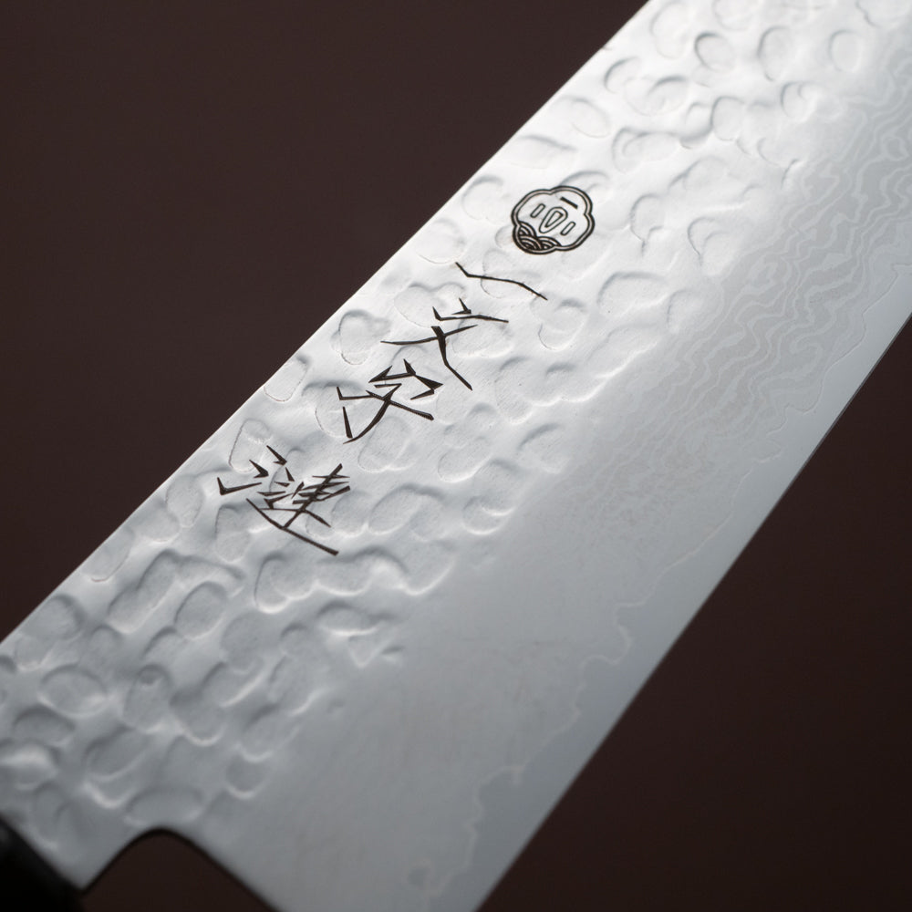 一文字 漣 VG10槌目ダマスカス 和式牛刀 ウォールナット柄