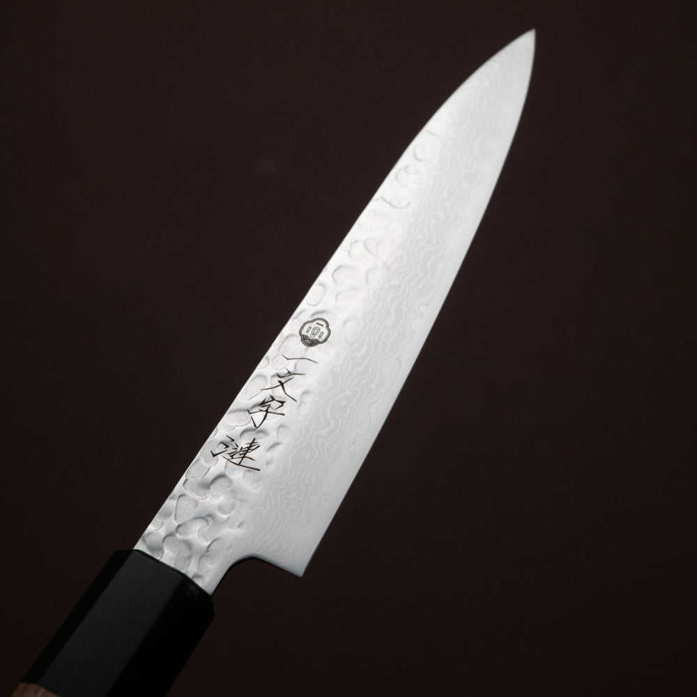 一文字 漣 VG10槌目ダマスカス 和式ペティナイフ ウォールナット柄