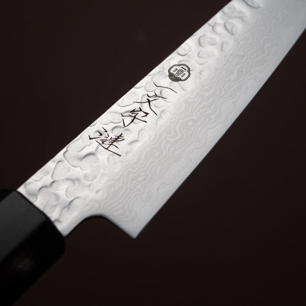 一文字 漣 VG10槌目ダマスカス 和式ペティナイフ ウォールナット柄