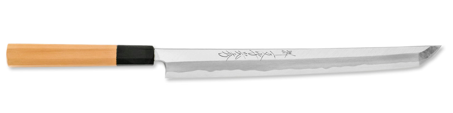 堺一文字光秀 白一鋼 紋鍛錬 先丸蛸引包丁