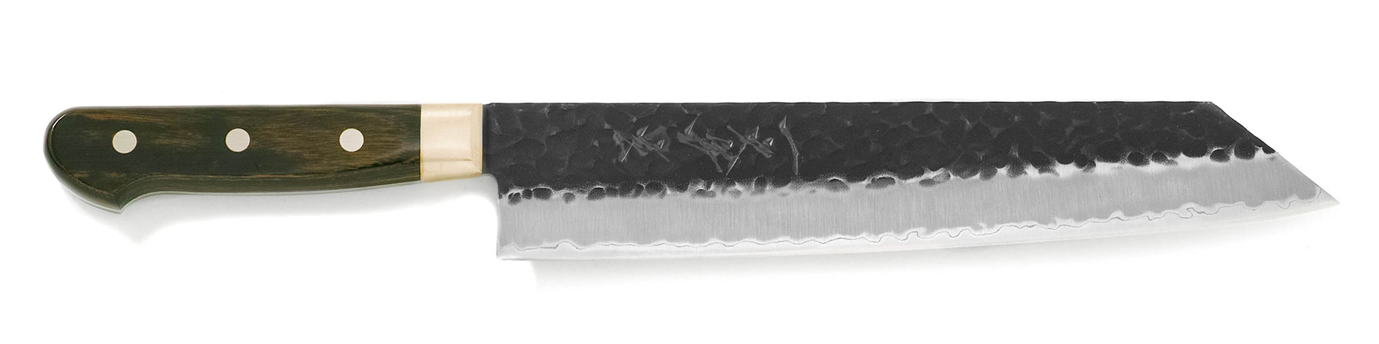 日本製青ガミスーパー鋼割り込み切付け牛刀230mm ターコイズ柄