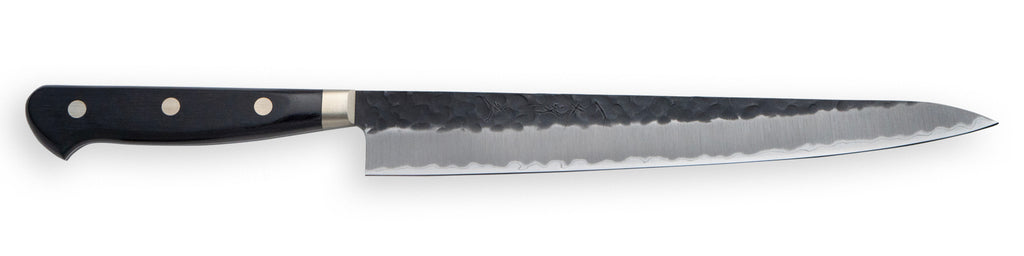一文字 玄 青紙スーパー 黒打槌目 筋引 240mm 黒柄