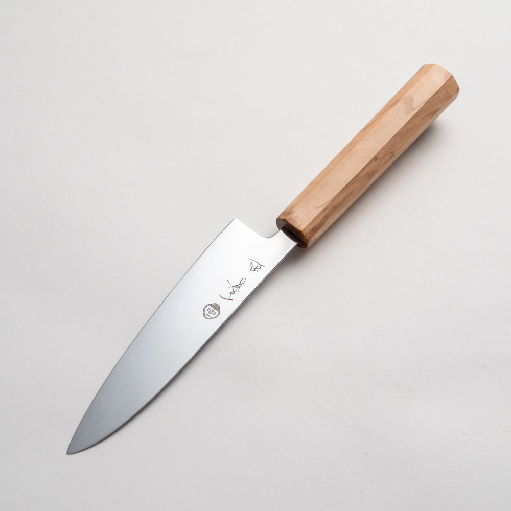 一文字 迅 SLD鋼 ペティナイフ 13cm オリーブ柄 – 小回りが利き、細かな作業や卓上での使用にも便利な一本