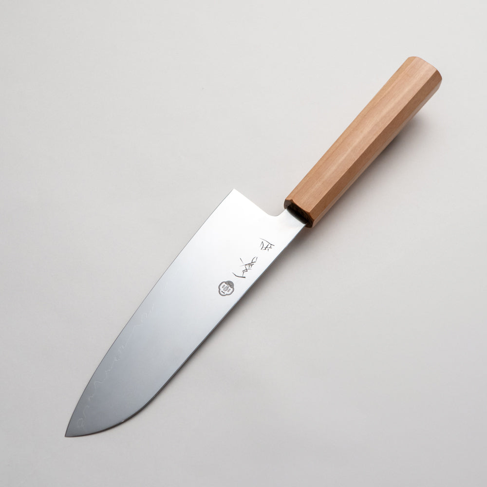 一文字 迅 SLD鋼 三徳包丁 – 美しい刃と握りやすいオリーブ柄が特徴のプロ仕様万能ナイフ