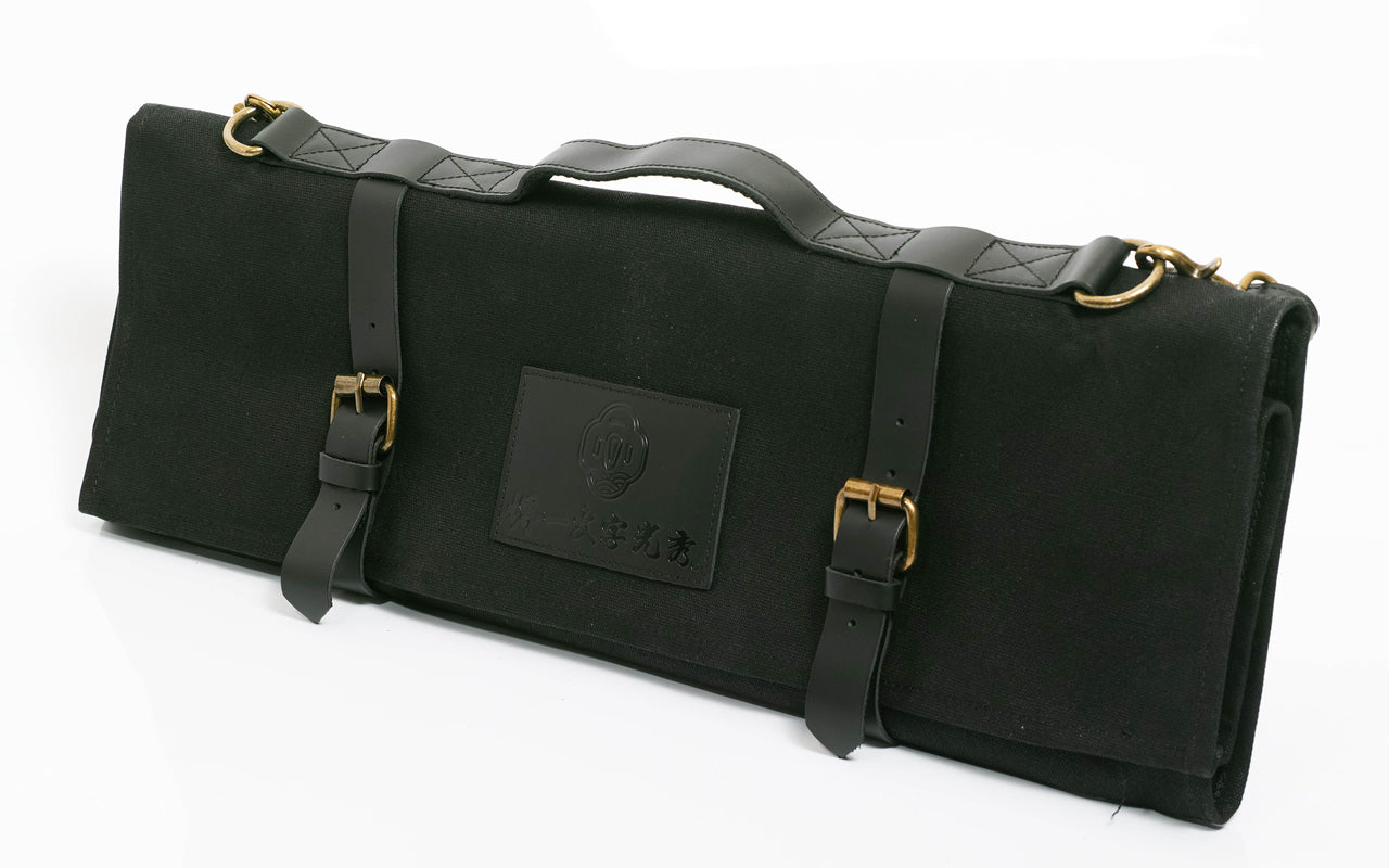 堺一文字光秀 防水加工キャンバスナイフバッグ10本 (黒)