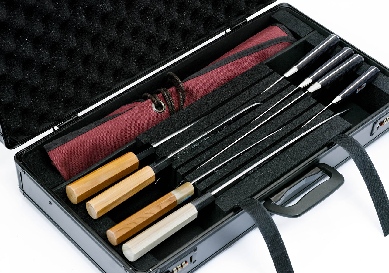 堺一文字光秀 洋・和包丁用アタッシュケース 8本収納 ブラック