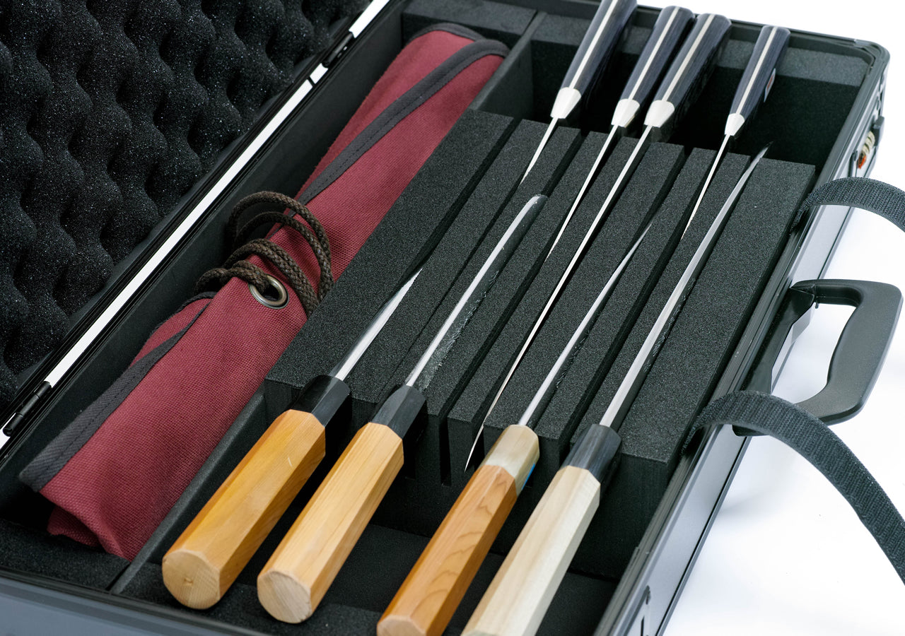 堺一文字光秀 洋・和包丁用アタッシュケース 8本収納 ブラック