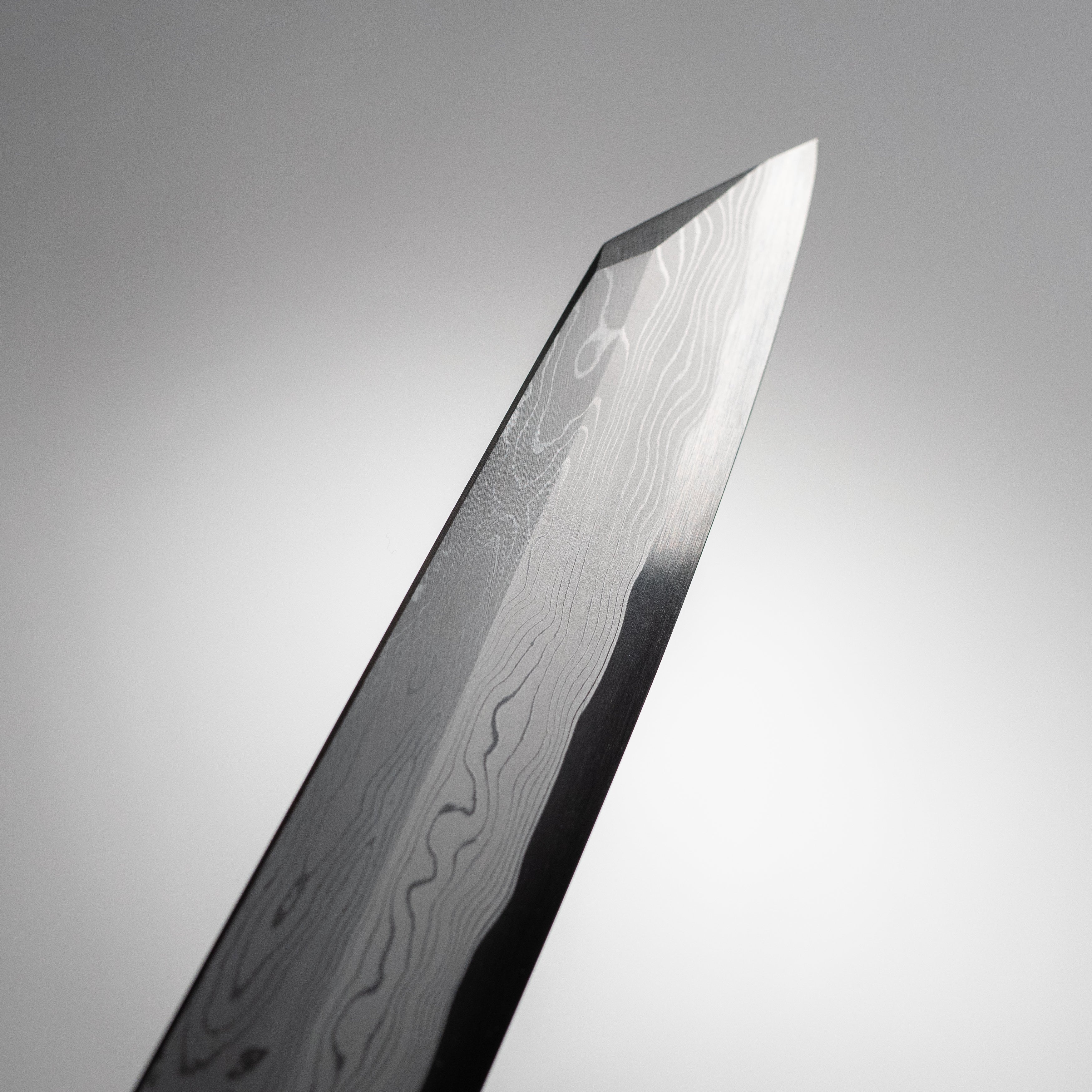 中川作 煌 青一鋼 墨流し 切付柳刃包丁 300mm 鞘付き