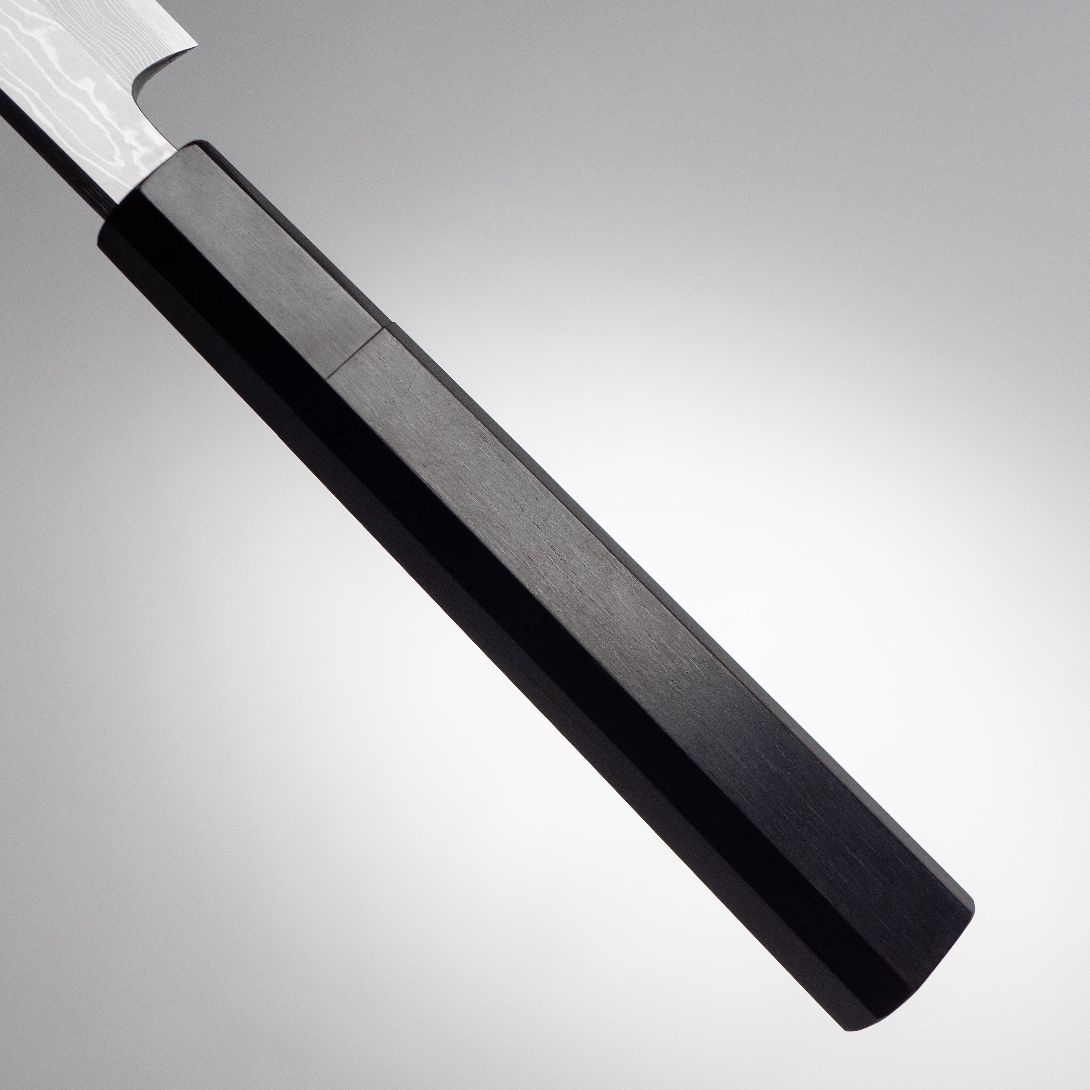 中川作 煌 青一鋼 墨流し 先丸蛸引包丁 300mm 鞘付き