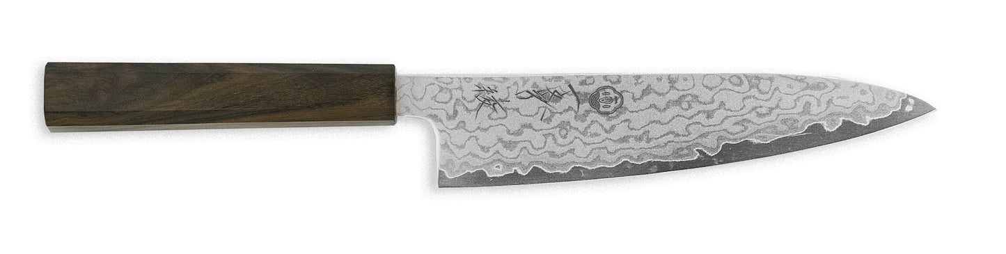 一文字 綾 VG10 ダマスカス 和式ペティナイフ 灰檀柄