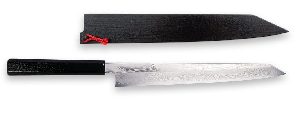 中川作 煌 STRIX 切付筋引き 270mm 黒摺漆鞘付