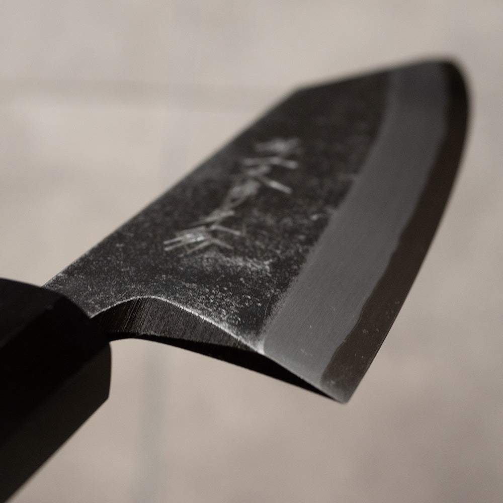 堺一文字光秀 青二鋼 黒打 切付出刃包丁