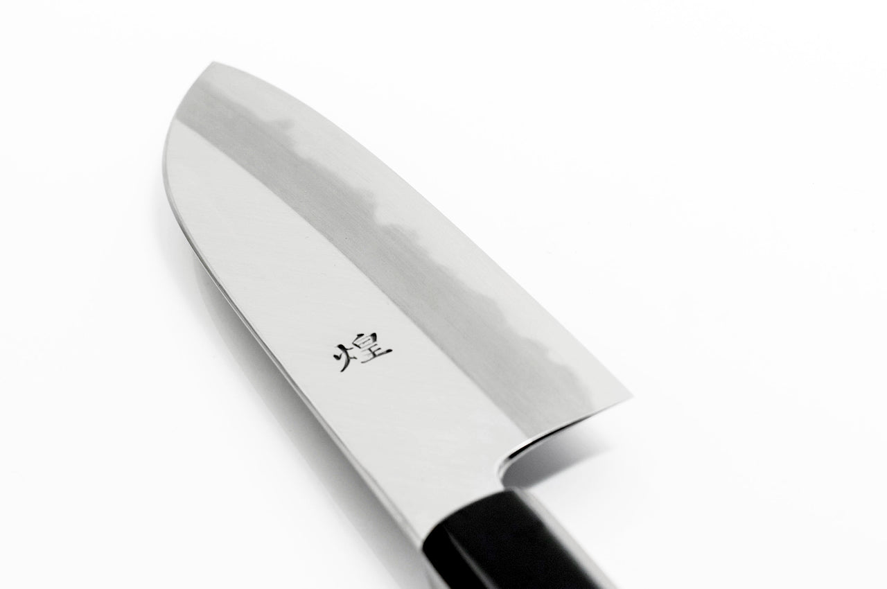 煌 青一鋼 黒呂柄 和式三徳包丁 180mm