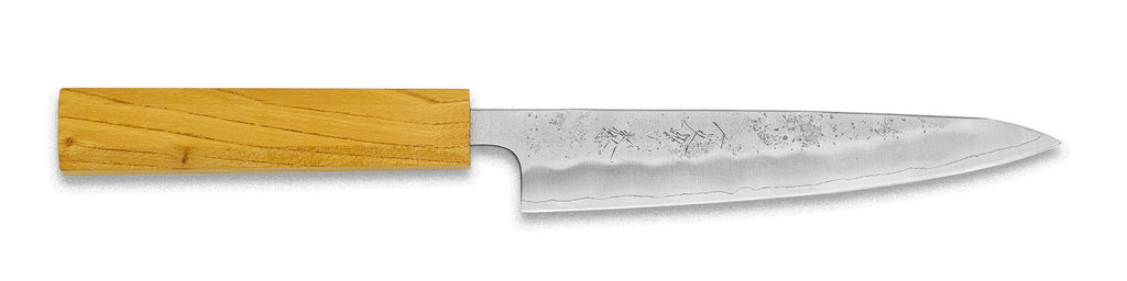 一文字 泰 銀三鋼 梨地 ペティナイフ 欅柄