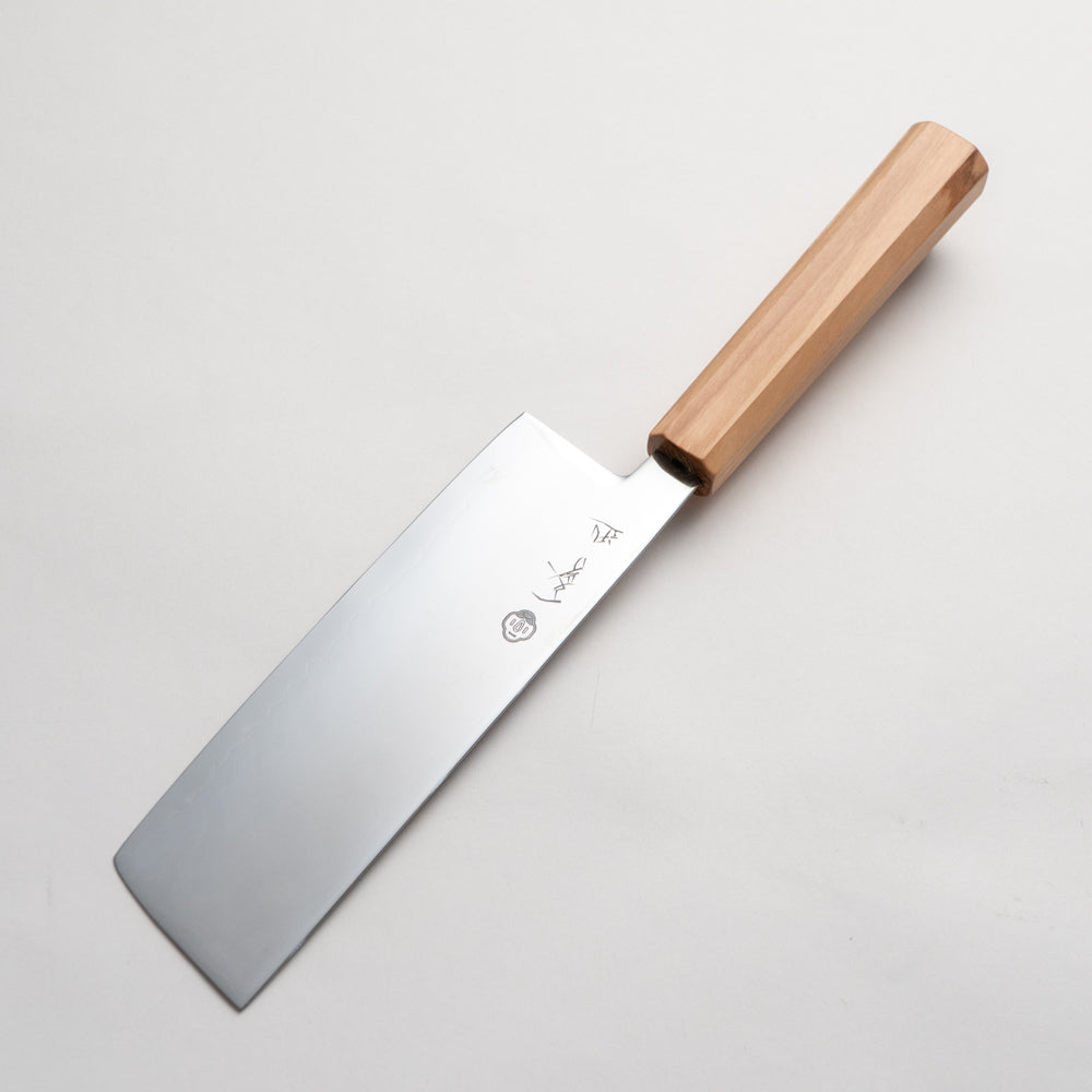 一文字 迅 SLD鋼 菜切り包丁 オリーブ柄 – 堺一文字光秀