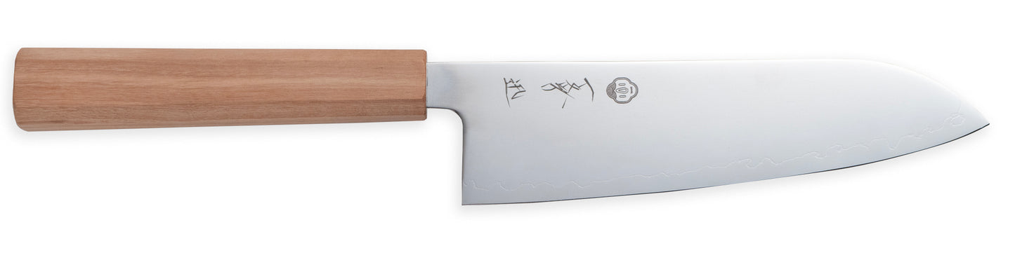 一文字 迅 SLD鋼 三徳包丁 オリーブ柄 – 肉、魚、野菜に使える万能包丁