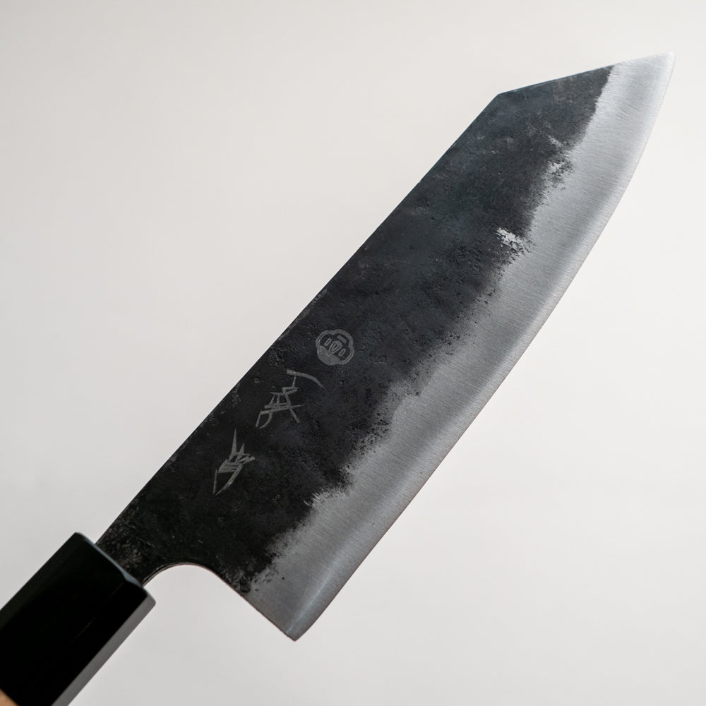 一文字 宵 青鋼 黒打 文化包丁 165ｍｍ