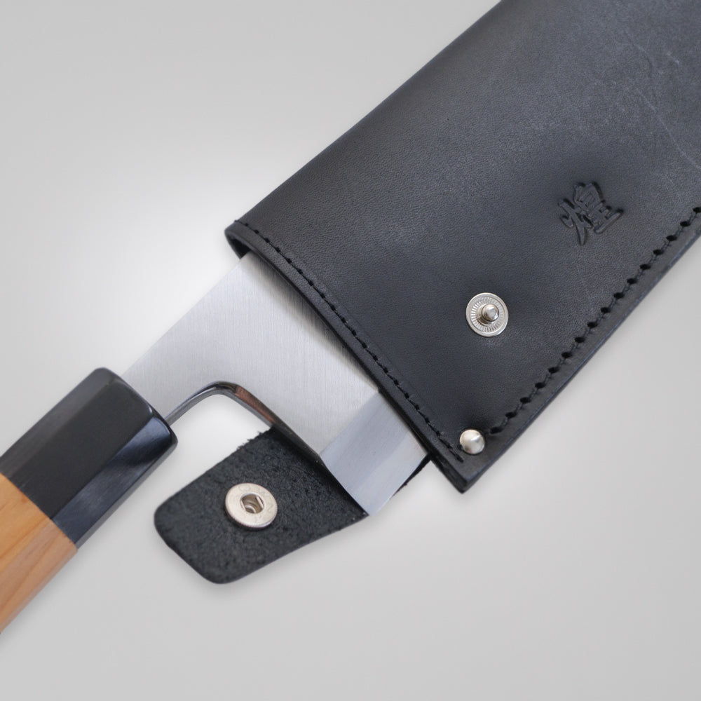 包丁サヤ 手作り革製鞘 出刃包丁