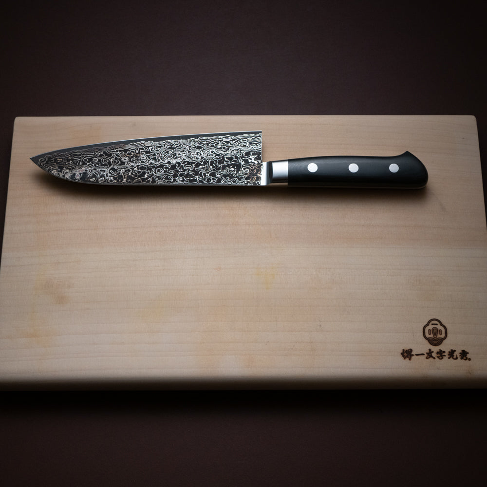 煌 本鍛造 粉末ハイスダマスカス鋼 三徳包丁